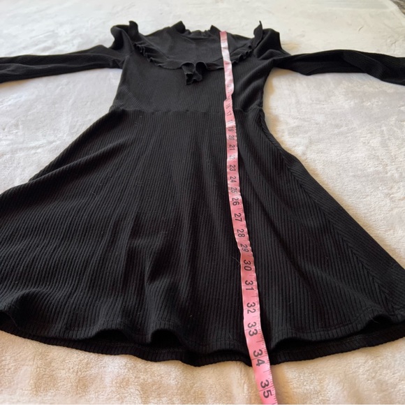 Reformation Chapel Ruffle Black Mini Dress - Picture 5 of 5